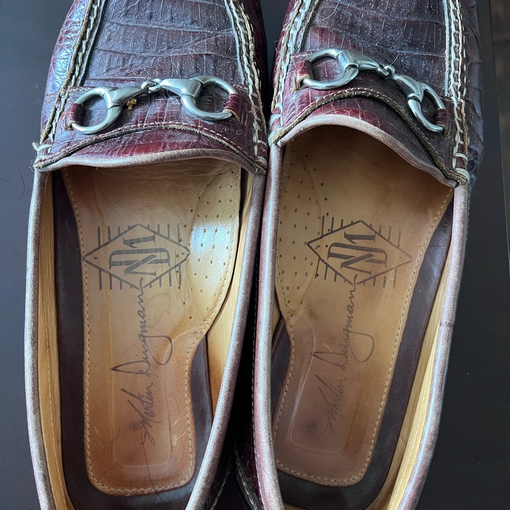 Martin Dingman Burgundy and Brown Loafers